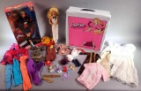 Mattel Barbie Fashion Doll Case w/Doll & Clothes and Mattel NBA Barbie in box