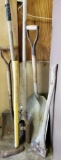 Yard Tool Lot #3: , Shovel, Axe, Post Hole Digger, Scoop, & Splitting Maul (LPO)