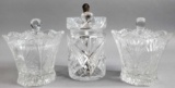 (3) Pressed Glass Jelly Jars