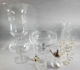 Assorted Etched Glass (12 pieces)