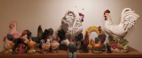 Large Assorted Rooster Lot w/Cookie Jar (LPO)