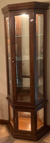 Lighted Display Cabinet with Glass Shelves Two Door (LPO)