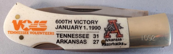 Frost Cutlery Tennessee Vols 600th Victory Commemorative Knife #1092