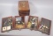 Vintage Wood Jewelry Box w/Pendants, Pins, Buttons, & More