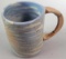 Vintage Siegele & Haley Buzzard Mountain Pottery Mug Blue & Earthtone