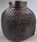 Handmade Pottery Vase - Black Matte w/Dinting
