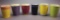 (6) Handcrafted Multicolored Cups