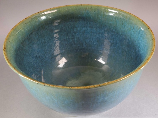 Hand Thrown Bowl - Blue/Green Tones Gloss Finish