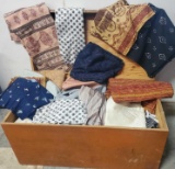 Wooden Chest w/ Fabric Remnants (LPO)