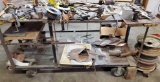 Metal Frame Worktable on Wheels, w/Vice, Pipe Clamps, Locking Pliers & More (LPO)