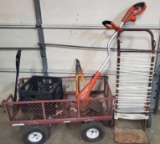 Lawn Tool Lot with Cart (LPO)