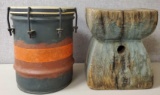Art Drum, Wood Sculpture, & Vintage Brick (LPO)