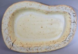 Artistic Handmade Serving Platter w/Pre-glaze Crack