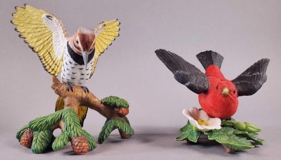 (2) Lenox Bird Figurines: "Northern Flicker" & "Scarlet Tanger"