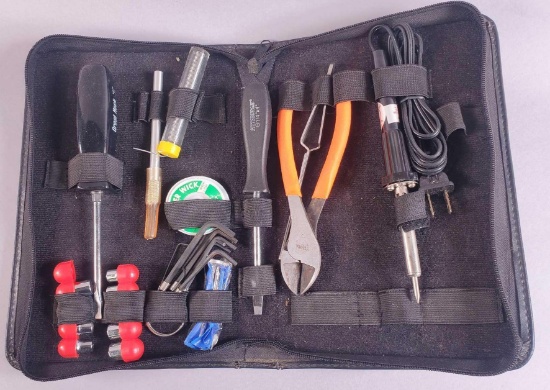 Curtis Tool Pouch w/Solder Iron, Screwdrivers, Cutters, & more