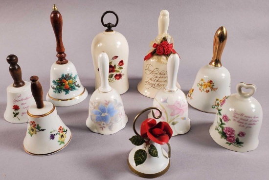 (10) Ceramic/Bisque Collector Bells
