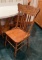 (4) Oak Pressed Back Chairs