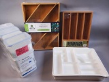 (2) Drawer/Flatware Organizers & Food Storage Containers