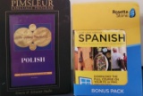 Rosetta Stone Spanish & Pimsleur Polish Language Cassettes