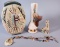 (2) Native American Art Vases, Figurine and Necklace (LPO)