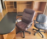 Computer Desk & (2) Office Chairs (LPO)