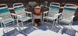 (4) Lawn Chairs, Plastic Tables, Flower Pots & More. (LPO)