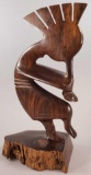 Carved Wood Kokopelli Figurine