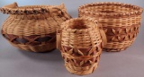 (3) Cherokee Art Baskets (LPO)