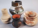 (4) Native American Clay Vessels/Vases (LPO)