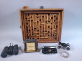 Vintage Opera Glasses, Wooden Labyrinth Game, Vintage Clock & More (LPO)