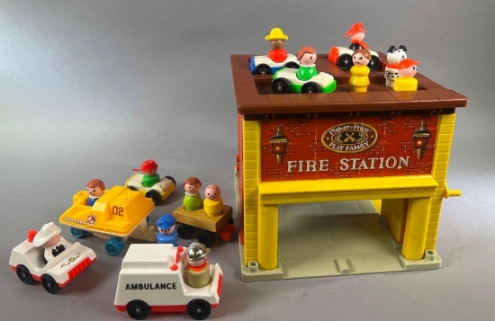 Vintage Fisher Price Fire Station and More