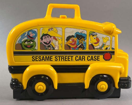 Vintage Sesame Street Car Case with Cars