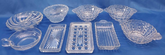 (9) Clear Glass Serving Dishes (LPO)