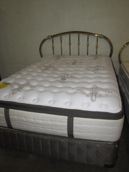 Stearns & Foster Full Size Brass Headboard Bed