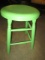 Green Painted Wood Stool