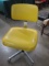 Mid Century Lemon Yellow & Chrome Harter Swivel Office Chair