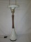 Mid Century Danish Modern Teak Wood & Ceramic Lamp