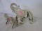 Vintage Japan Mother & Baby Elephants on Chain Figurines
