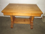 Antique Oak 1-Drawer Desk