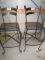 2 Wrought Iron Bar Stools