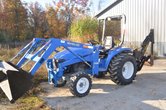 New Holland TC33 Tractor & Kelley 3-Pt. Backhoe