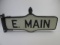 Vintage Porcelain E. Main Street Sign with Frame