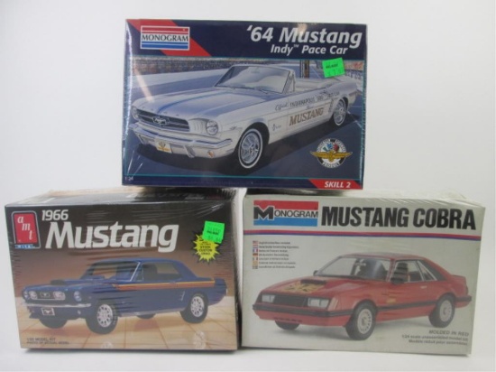 3 Monogram & AMT Ertl Mustang Model Kits
