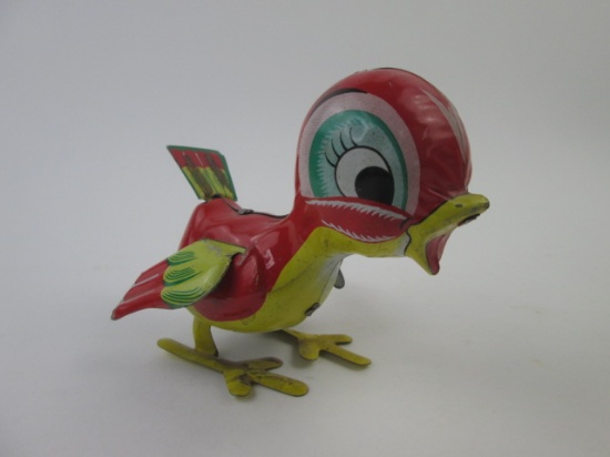 Vintage Mikuni Japan Wind up Tin Bird