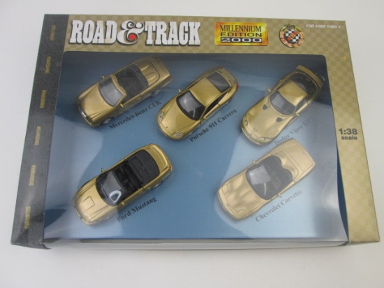 Gold Road & Track Millennium Edition Die Cast Cars