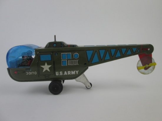 Vintage Tayio Japan Tin US Army Helicopter