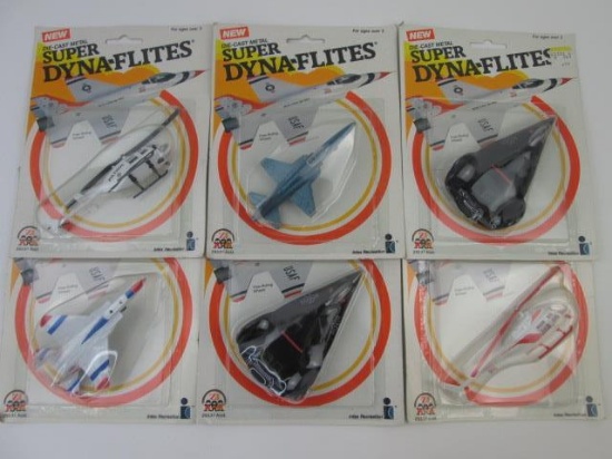 6 Zee Toys Super Dyna-Flites Die Cast Aircraft