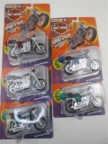 5 Matchbox Harley Davidson Motorized Stunt Cycles