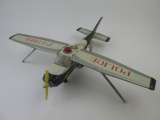 Vintage Cragstan Japan Tin Police Patrol Airplane