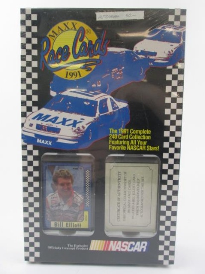 Maxx 1991 Race Card Set Autographed Bill Elliott